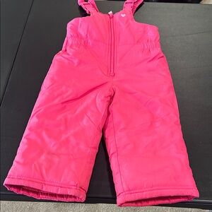 OshKosh B'gosh Bright Pink Overalls for the snow.